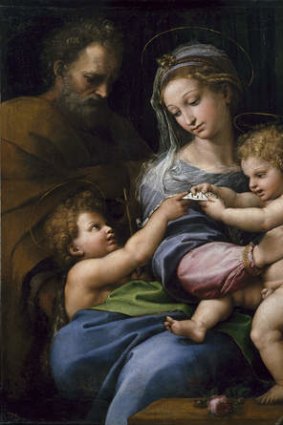 On the way: <i>Holy Family with Saint John or Madonna of the Rose</i> by Raphael, one of the NGV's Winter Masterpieces.