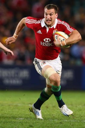 Sam Warburton in action for the British and Irish Lions earlier this year.