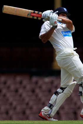 Impressive ... Derbyshire's Usman Khawaja led the fight against Australia A.