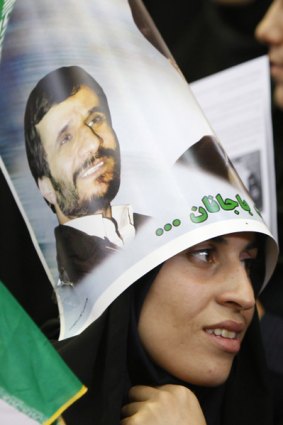 Iranian President Mahmoud Ahmadinejad is wooing his female constituents.