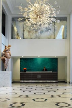 Stunning ... the lobby of the Waldorf Astoria.