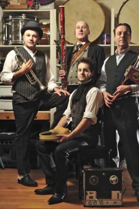 Spaghetti Western Orchestra members, from left, Patrick Cronin, Boris Conley (back), Shannon Birchall (front) and Graeme Leak. Missing is Jess Ciampa.
