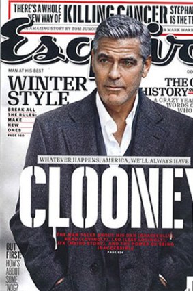 Clooney on the cover of Esquire's December issue.