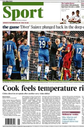 The Times front page.
