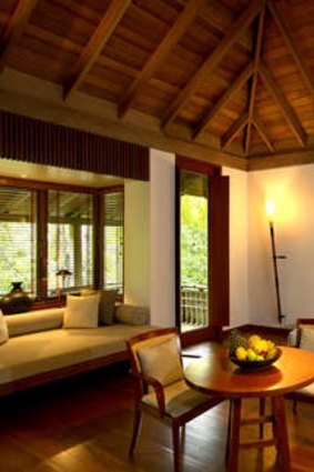 Tropical ambience ... a spacious suite at the Datai Langkawi.