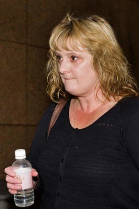 Former bookkeeper for the HSU Belinda Ord outside the Melbourne Magistrates' Court on Tuesday.