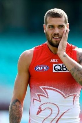 Buddy disaster: Lance "Buddy" Franklin trains on Thursday after crashing a  car (again) the night before.