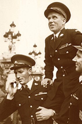Ted Kenna with mates in London in 1953 for the coronation.