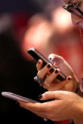 Connected: A new report expects worldwide smartphone use to triple in the next six years.