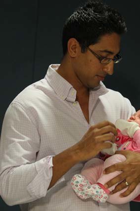 Peter De Silva with their baby Eloise.