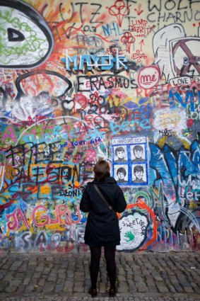 Lennon, not Lenin: In Prague's Mala Strana is this graffiti wall devoted to the memory of John Lennon.