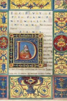 Illuminated <i>Book of Hours</i> c.1494-1503.  Donated by George Reid.  