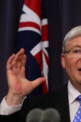 "The China resources boom is over": Kevin Rudd on Wednesday night.