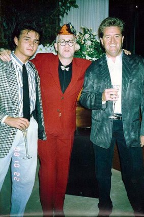 Life of glamour ... Alexandre Despallieres, left, with Elton John and Peter Ikin. Ikin had worked with John.
