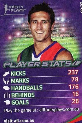 Code change ... the offending footy card, which was spotted by 10-year-old Matthew Mayne.
