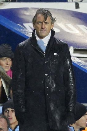 Manchester City's Italian manager Roberto Mancini.