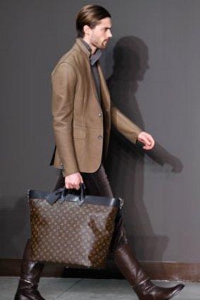 Luxury and leather ... A design from the Louis Vuitton collection from Paris Fashion Week.