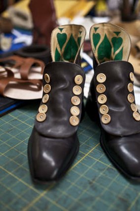 Dwyer creates made-to-measure shoes that sell between $300 and $1500.