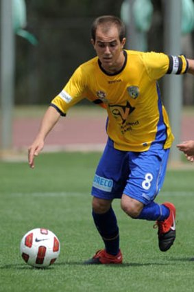 Former Canberra player Steven Lustica, in action.