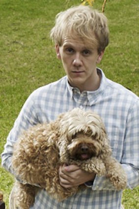 Josh Thomas and his dog, John.