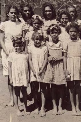 Margaret Somerville, back right, with some of her charges after the war.