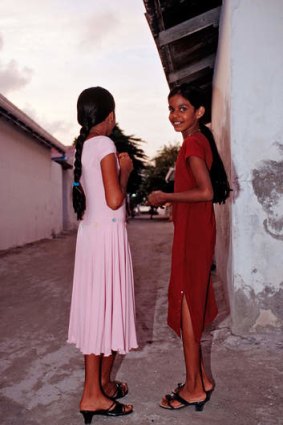 Young Maldivian women.