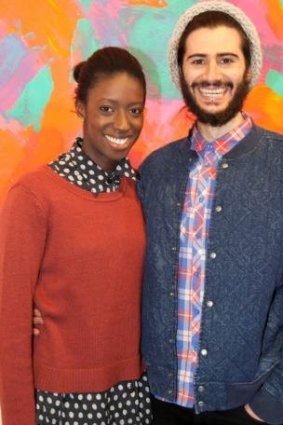 From left: Abena Ofori and Marco Dasso at YGAP Art for Change, Cremorne.  July 1, 2015. Picture by Shaney Balcombe