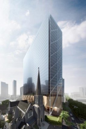 An artists impression of the skyscraper.
