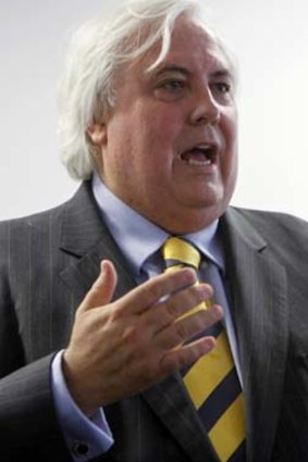 Closed book ... Clive Palmer has left constitutional experts scratching their heads.