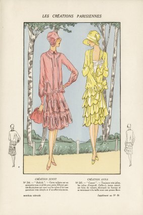 Les Creations Parisiennes: A 1930s lithograph from Sebra Prints.