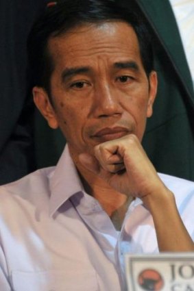 Newcomer: Some fear that the popular Joko Widodo might be overshadowed by his older running mate.