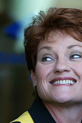 Pauline Hanson... leading the count.