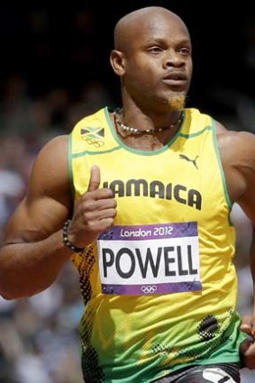 Speed merchant: Asafa Powell in action for Jamaica at the London Olympics last year.