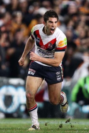 Riding the wave ... Roosters captain Braith Anasta.