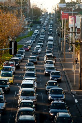 Traffic chokes Punt Road and developers are wary of road widening.