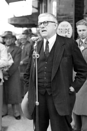 The former Labor party leader, Dr H V Evatt.