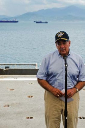 Leon Panetta in Vietnam at the weekend.
