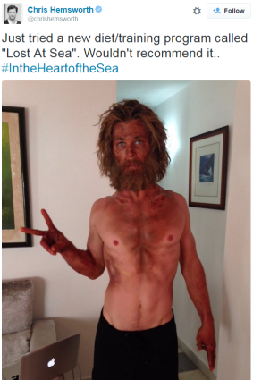 Chris Hemsworth in the whaling epic <em>In the Heart of the Sea</em>. 
