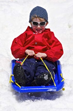 Tobogganing is fun on Mount Buller.