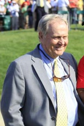 Jack Nicklaus with Tiger Woods.