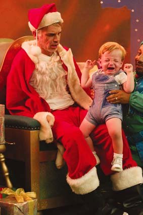 Billy Bob Thornton in a scene from <i>Bad Santa</i>.