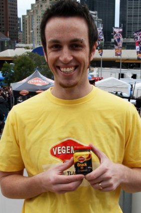 Vegemite competition winner Dean Robbins.