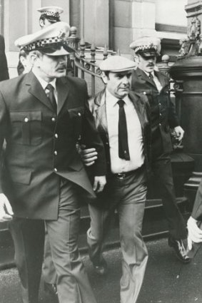 Mafia informer Gianfranco Tizzoni outside the Supreme Court after pleading guilty to conspiracy in the Mackay murder.