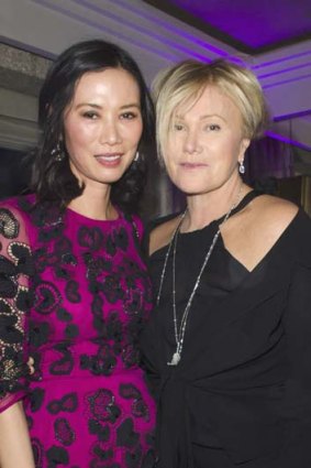 Party on: Wendi Murdoch and Deborra-Lee Furness.