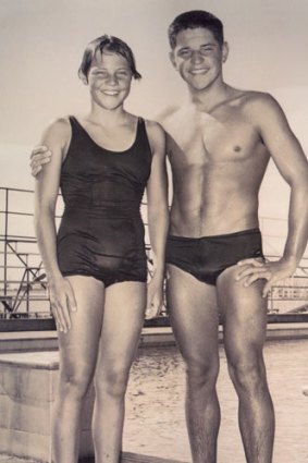 Superstar ... the sale of John Konrads's sporting memorabilia through Leski Auctions includes about 1000 photos. This one shows Konrads with his sister Ilsa.