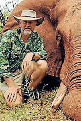 Borsak in Zimbabwe, where he shot a bull elephant.