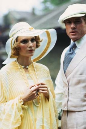 Star power: Mia Farrow and Robert Redford in <em>The Great Gatsby</em> (1974).