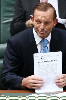 "You don't want a wimp running border protection": Prime Minister Tony Abbott.