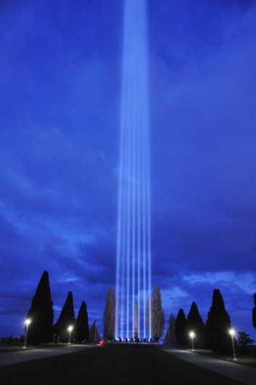 Japanese electronic artist Ryoji Ikeda's <i>Spectra [Tasmania]</i> lit up Hobart's night sky as part of the inaugural winter festival.