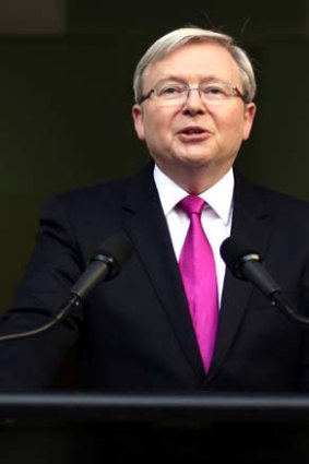 Asking for a second chance: "Fair go" Kevin Rudd.